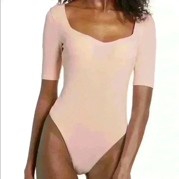 Leith Blush Pink Long Sleeve Bodysuit - Picture 1 of 6